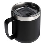 Thermal mug with splash-proof lid in stainless steel 350ml Stanley black colour second rear view