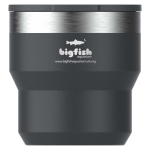 Stanley 295 ml double-wall stainless steel stackable thermal mug black colour printed logo view 2