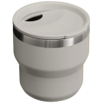 Stanley 295 ml double-wall stainless steel stackable thermal mug grey colour third rear view