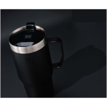 Thermal mug with spill-resistant lid and double wall 473ml Stanley black colour lifestyle image 2