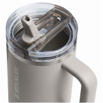 Stanley 1.18 L leakproof flip straw thermal tumbler grey colour close-up view 1
