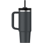 Stanley 890 ml insulated tumbler with rotating lid and reusable straw black colour second rear view