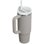 Stanley 890 ml insulated tumbler with rotating lid and reusable straw grey colour second rear view