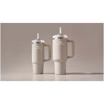 Stanley 890 ml insulated tumbler with rotating lid and reusable straw grey colour lifestyle image