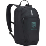 Compact Thule 12L everyday backpack with reflective details black colour transfer printing view
