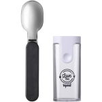BPA-free Mepal folding spoon with protective case black colour pad printing view