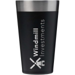 Stackable double-wall vacuum-insulated tumbler 470ml Stanley black colour printed logo view 2