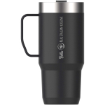 Stainless steel thermal mug with splash-resistant lid 710ml Stanley black colour printed logo view 2