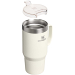 Stainless steel thermal mug with splash-resistant lid 710ml Stanley beige colour second view