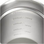 Stainless steel thermal mug with splash-resistant lid 710ml Stanley light pink colour close-up view 1