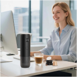 Prixton rechargeable portable coffee machine, 15 bar, 80 ml black colour lifestyle image