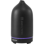 Prixton humidifier with 7-colour LED light and timer black colour printed logo view 2