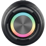Prixton 30 W wireless speaker with microphone and USB-C charging black colour close-up view 1