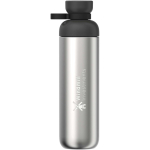 Double-opening bottle with leak-proof lid 900ml Mepal black colour printed logo view 2