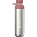 Double-opening bottle with leak-proof lid 900ml Mepal pink colour printed logo view 2