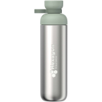 Double-opening bottle with leak-proof lid 900ml Mepal apple green colour printed logo view 2