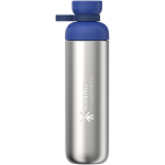 Double-opening bottle with leak-proof lid 900ml Mepal pastel blue colour printed logo view 2