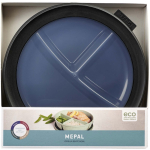 Airtight lunch box with 3 separate compartments 1L Mepal black colour second view with box