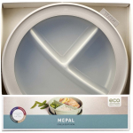 Airtight lunch box with 3 separate compartments 1L Mepal white colour second view with box