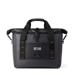 Portable cooler with roll-top closure and insulation Nordic Drift 22L black colour printing view