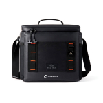 Cooler bag with adjustable strap and pockets Nordic Drift Storm10L black colour view with logo