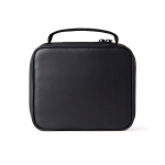 Thermal lunch bag with outer pocket and handle Nordic Drift Storm black colour second view