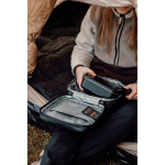 Thermal lunch bag with outer pocket and handle Nordic Drift Storm black colour ambient view