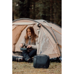 Thermal lunch bag with outer pocket and handle Nordic Drift Storm black colour ambient view 2