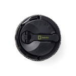 Compact camping torch with crank and 200 lm Nordic Drift Everest black colour view with logo