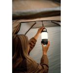 Rechargeable camping lantern with hand crank 300 lm Nordic Drift Everest black colour ambient view