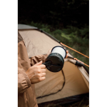 Rechargeable camping lantern with hand crank 300 lm Nordic Drift Everest black colour ambient view 2
