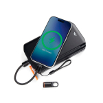 USB-C fast charging cable with carabiner Nordic Drift Everest 60W black colour third view