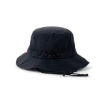 Lightweight 5-panel hat with chin cord 115 g/m² Nordic Drift black colour third view