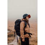 Lightweight 5-panel hat with chin cord 115 g/m² Nordic Drift black colour ambient view