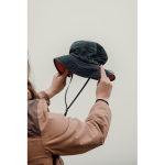 Lightweight 5-panel hat with chin cord 115 g/m² Nordic Drift black colour ambient view 3 