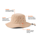 Lightweight 5-panel hat with chin cord 115 g/m² Nordic Drift beige colour