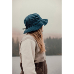 Lightweight 5-panel hat with chin cord 115 g/m² Nordic Drift navy-blue colour ambient view