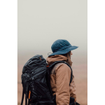 Lightweight 5-panel hat with chin cord 115 g/m² Nordic Drift navy-blue colour ambient view 3 