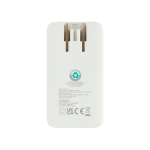 Ultra-slim flat charger with travel plugs and USB-C 65W white colour fourth view