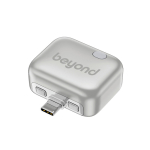 Smart USB-C charging adapter with overcharge protection 140W silver colour view with logo