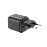Compact eco USB charger with EU plug 100W black colour second view