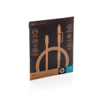 2-in-1 fast charging cable, braided anti-tangle, 60W, 120cm black colour second view with box