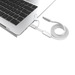 2-in-1 fast charging cable, braided anti-tangle, 60W, 120cm grey colour third view