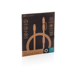 2-in-1 fast charging cable, braided anti-tangle, 60W, 120cm grey colour second view with box