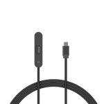 USB-C to USB-C charging cable with adjustable phone stand 65W black colour third view