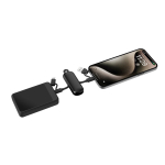 4-in-1 recycled plastic keyring cable with 100W fast charging black colour second view