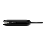 4-in-1 recycled plastic keyring cable with 100W fast charging black colour fifth view