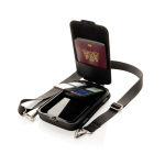 Swiss Peak rigid travel organiser case with neck strap black colour third view