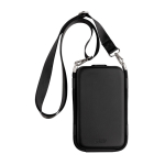 Swiss Peak rigid travel organiser case with neck strap black colour fifth view