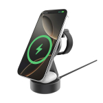 Foldable 3-in-1 wireless charger with ultra-fast 25W charging grey colour fifth view